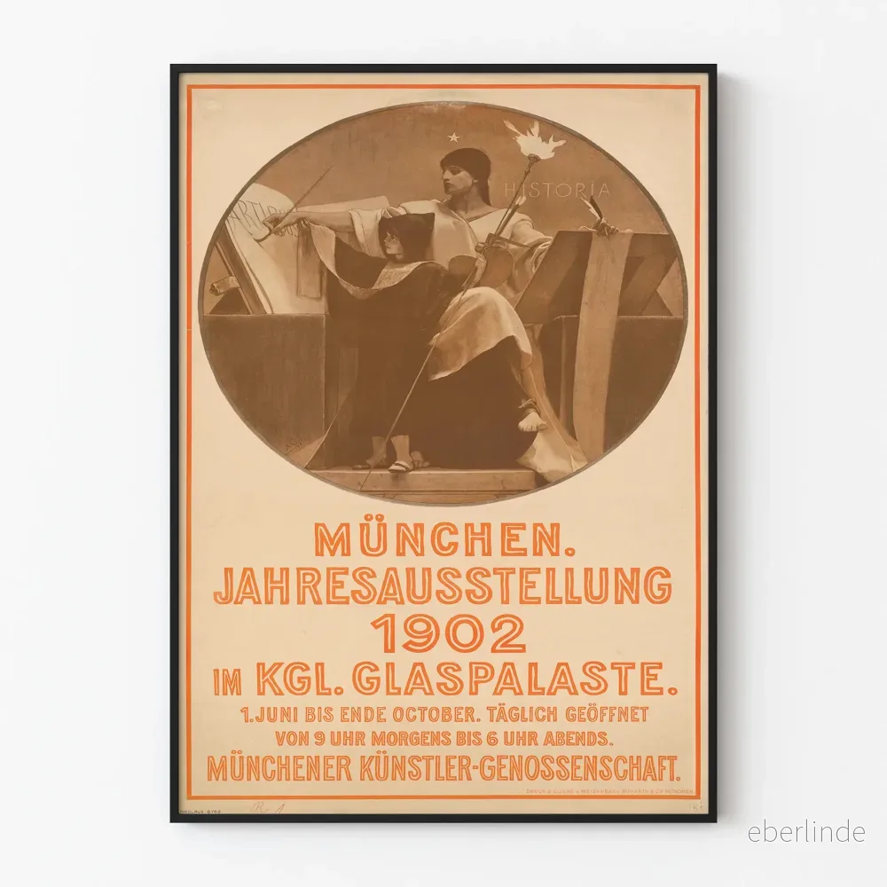 Vintageposter för Årsutställning i München 1902 - Konstnärlig väggdekoration