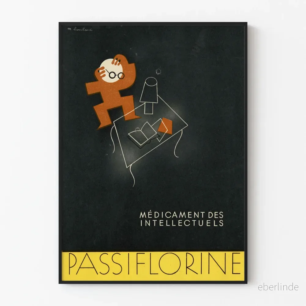 Vintageposter Passiflorine, intellektuellernas medicin