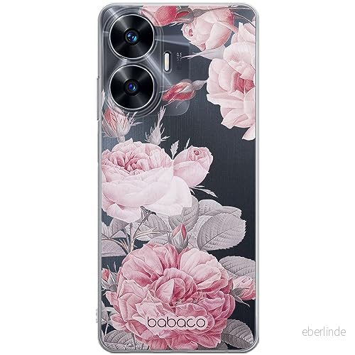 ERT GROUP mobiltelefonfodral för Realme C55 originalt och officiellt licensierat Babaco mönster Flowers 050 optimalt anpassad till formen på mobiltelefonen, gedeeltelijk transparant 5905511868826