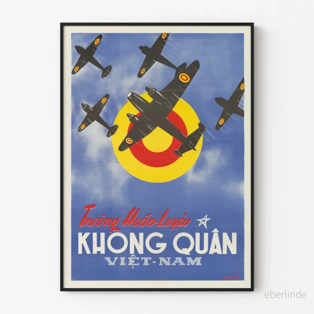 Vintageposter Trường Huấn Luyện Không Quân Vietnam Vintageposter Trường Huấn Luyện Không Quân Vietnam
