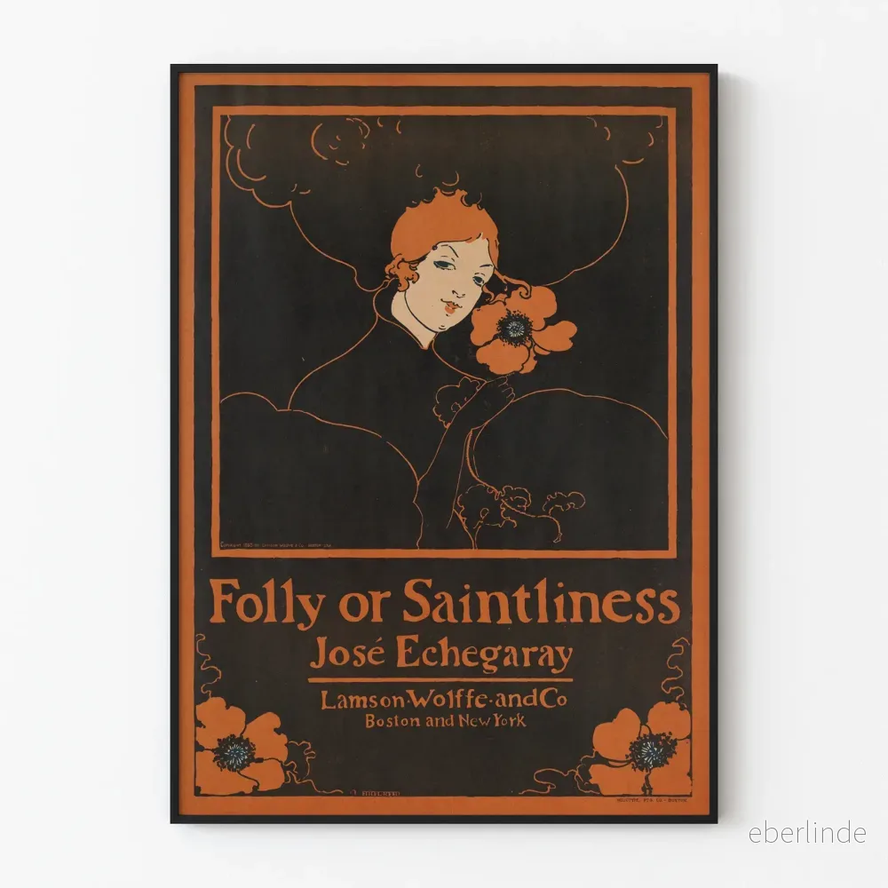 Vintageposter Folly eller Helighet - Konstnärlig Väggdekoration