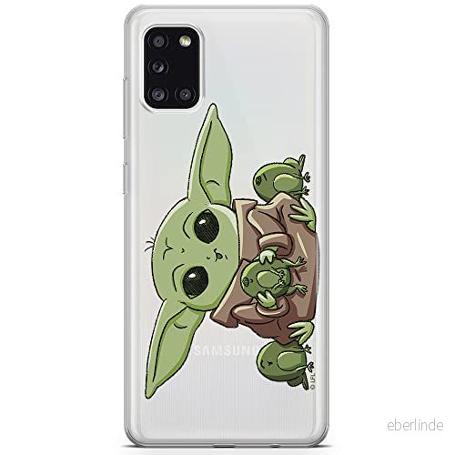 ERT GROUP mobiltelefonfodral för Samsung A31 originalt och officiellt licensierat Star Wars mönster Baby Yoda 014 optimalt anpassad till formen på mobiltelefonen, gedeeltelijk transparant 5904805055591