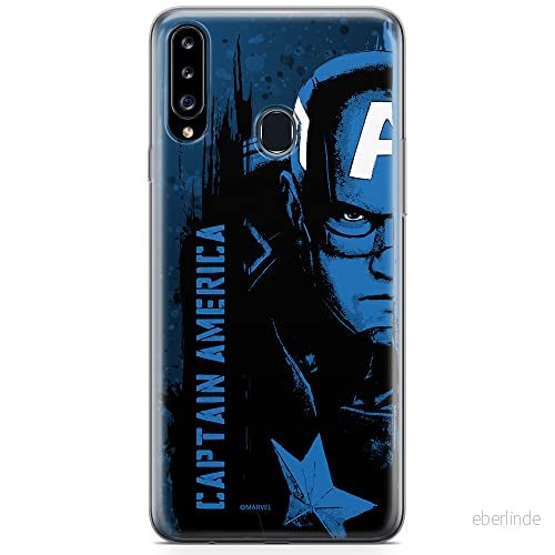 ERT GROUP mobiltelefonfodral för Samsung A20S originalt och officiellt licensierat Marvel mönster Captain America 010 optimalt anpassad till formen på mobiltelefonen, fodral tillverkad av TPU plast 5904805442490