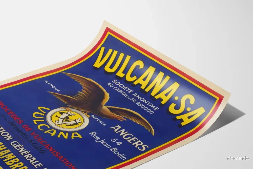 Vintage reklamposter Vulcana S.A. - Industriell väggdekoration - Bild 3