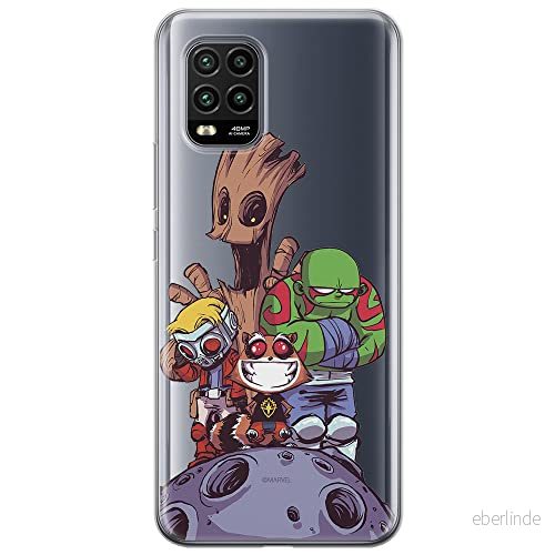 ERT GROUP mobiltelefonfodral för Xiaomi MI 10 LITE originalt och officiellt licensierat Marvel mönster Guardians of the Galaxy 017 anpassad till formen på mobiltelefonen, gedeeltelijk transparant 5903537164359