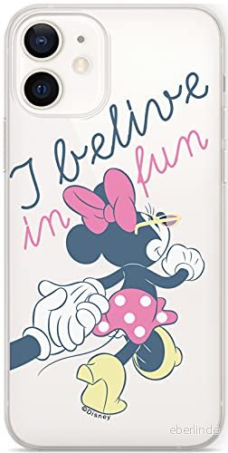 ERT GROUP mobiltelefonfodral för Apple Iphone 12 Mini originalt och officiellt licensierat Disney mönster Minnie 005 Vit optimalt anpassad till formen på mobiltelefonen, gedeeltelijk transparant 5903537975122