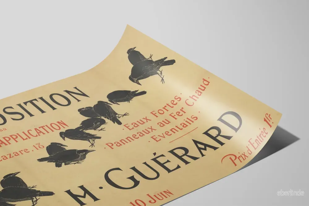 Vintageposter för utställning på tillämpningsteatern av M. Guérard - Bild 2