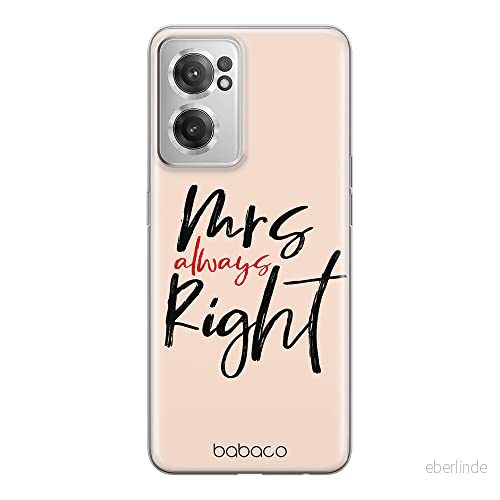 ERT GROUP mobiltelefonfodral för Oneplus NORD CE 2 originalt och officiellt licensierat Babaco mönster Mrs Right 001 optimalt anpassad till formen på mobiltelefonen, fodral tillverkad av TPU plast 5905511287665