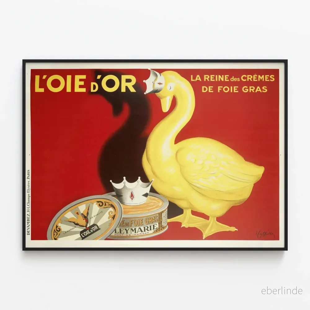 Vintageposter L'Oie d'Or - Väggdekoration med gåslever