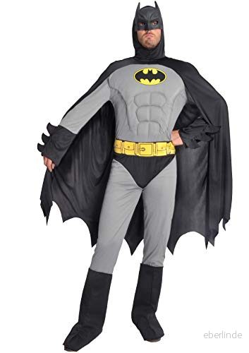 Batman Classic costume disguise adult official DC Comics (Size L) with padded muscles 8026196116853