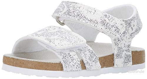 Chicco, Fiore sandal, Justerbara dubbla kardborreband sandaler Flickor, Silver, 22 8051182062661