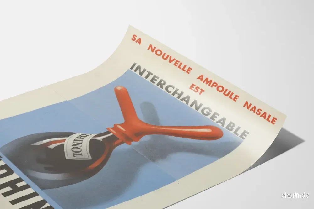 Vintage reklamposter för Nasalampull Ercérhinol - Retro väggdekoration - Bild 3