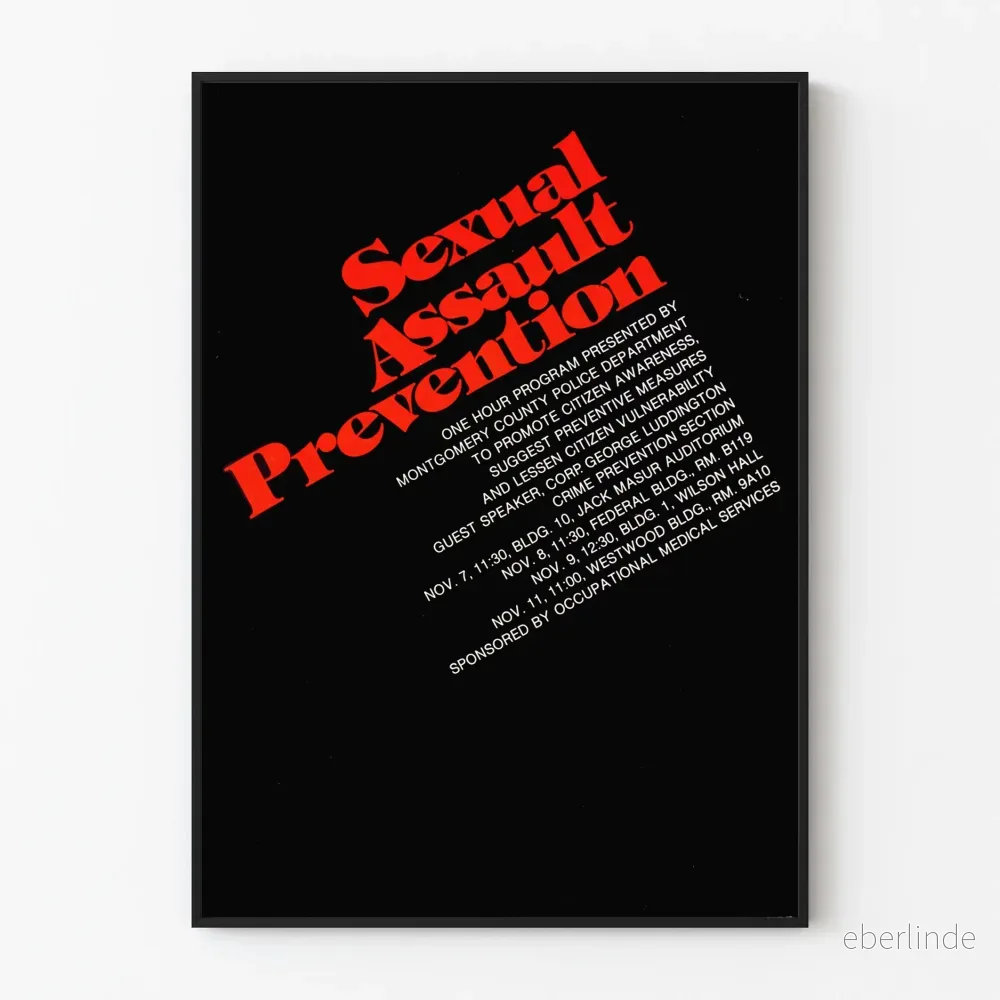 Posters för förebyggande av sexuella övergrepp - Slagkraftig design