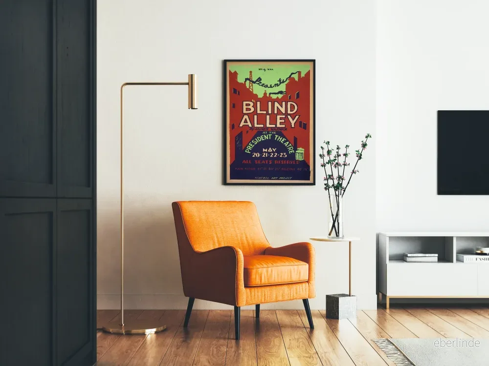 Vintageposter Blind Alley - Retro teater väggdekoration - Bild 2