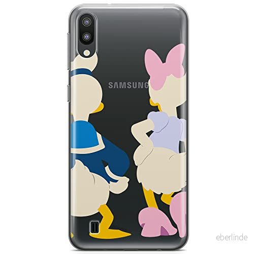 ERT GROUP mobiltelefonfodral för Samsung M10 originalt och officiellt licensierat Disney mönster Donald & Daisy 001 optimalt anpassad till formen på mobiltelefonen, gedeeltelijk transparant 5904805464423
