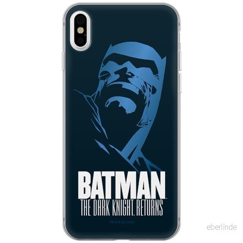 ERT GROUP mobiltelefonfodral för Apple Iphone XS Max originalt och officiellt licensierat DC mönster Batman 034 Vit optimalt anpassad till formen på mobiltelefonen, fodral tillverkad av TPU plast 5902980678192