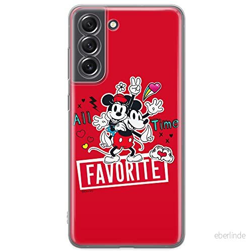 ERT GROUP mobiltelefonfodral för Samsung S21 FE originalt och officiellt licensierat Disney mönster Mickey & Minnie 011 optimalt anpassad till formen på mobiltelefonen, fodral tillverkad av TPU plast 5903932976649