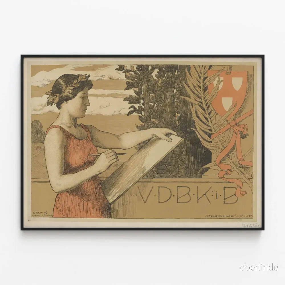 Kunstnärsposter vintage Verein Deutscher Bildender Künstler 1895