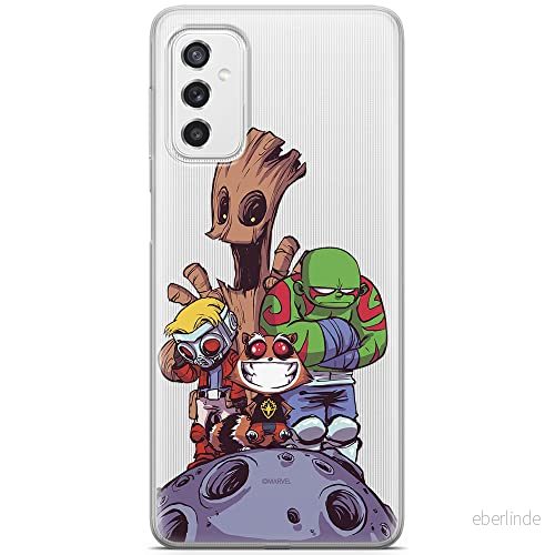 ERT GROUP mobiltelefonfodral för Samsung M52 5G originalt och officiellt licensierat Marvel mönster Guardians of the Galaxy 017 anpassad till formen på mobiltelefonen, gedeeltelijk transparant 5904805496394
