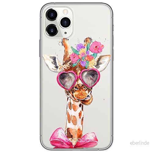 ERT GROUP mobiltelefonfodral för Apple Iphone 11 PRO MAX originalt och officiellt licensierat Babaco mönster Giraffe 002 Vit optimalt anpassad till formen på mobiltelefonen, gedeeltelijk transparant 5903537767789