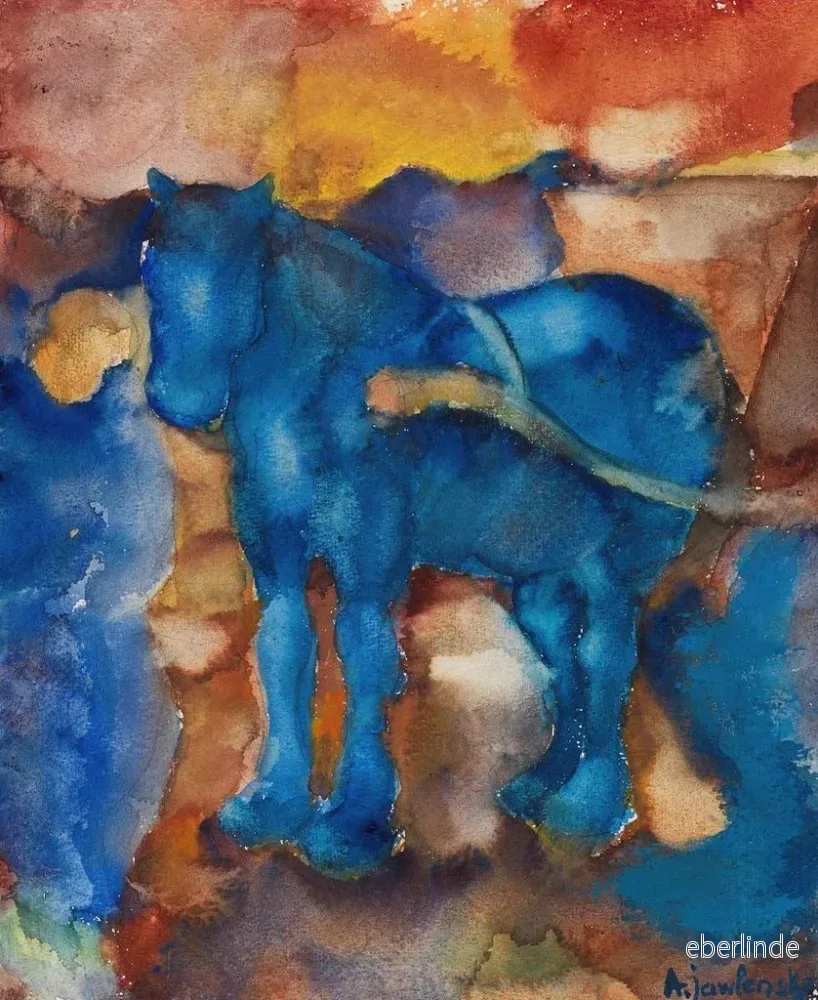 Målning av den blå hästen - Alexej von Jawlensky | Konsttryck - Bild 2