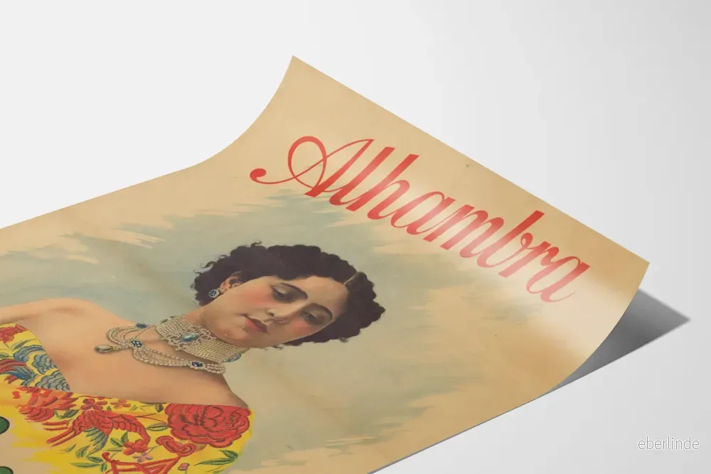 Vintageposter La Belle Guerrero Alhambra för väggdekoration - Bild 3