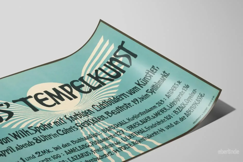 Vintageposter Fiduss Tempelkunst för konstnärlig väggdekoration - Bild 2