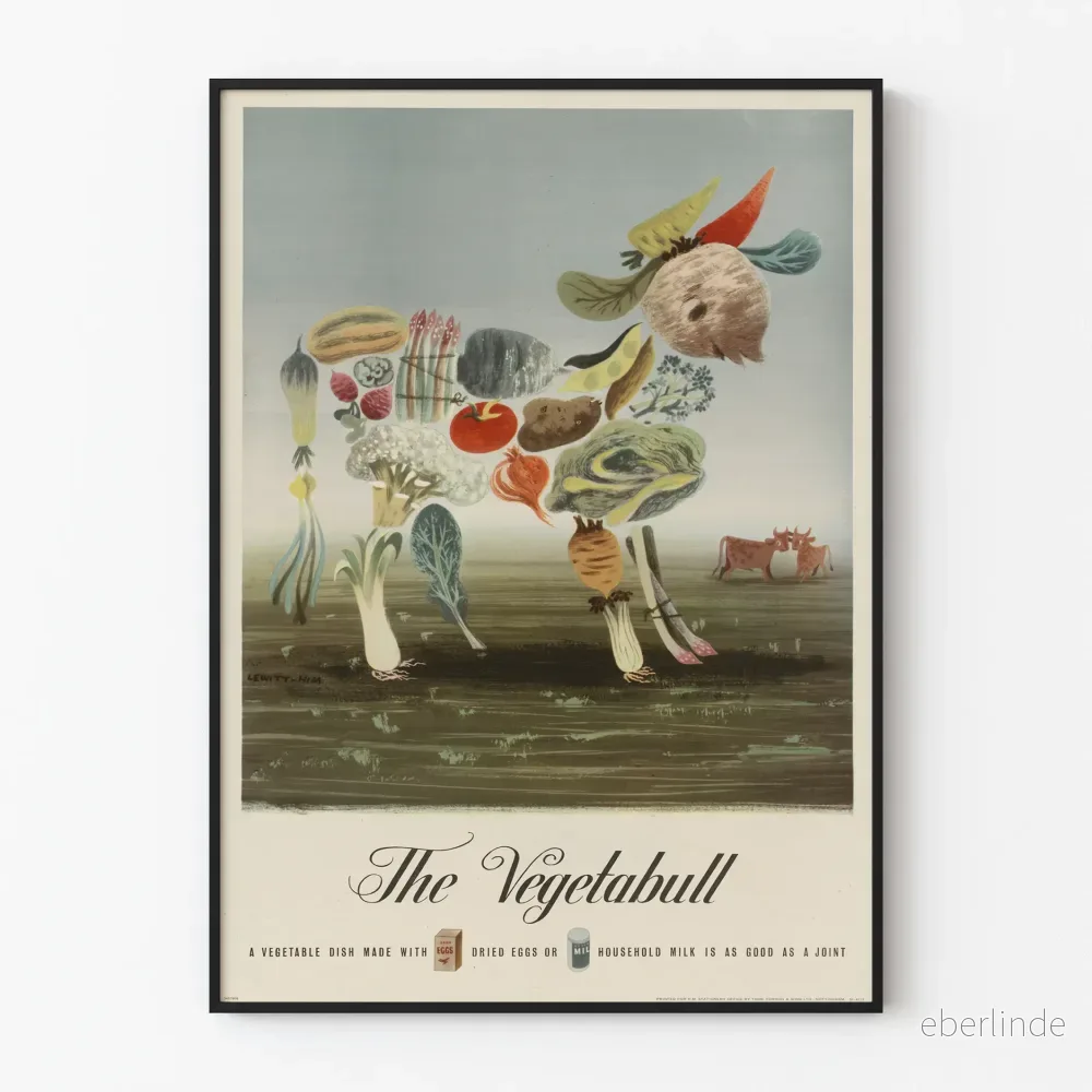 Konstnärlig poster The Vegetabull - Originell väggdekoration med grönsaker