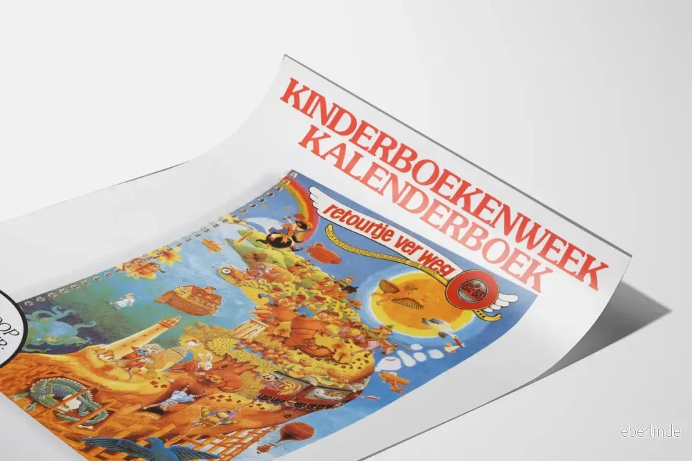 Poster Kinderboekenweek Kalenderbok 1982 väggdekoration vintage - Bild 3