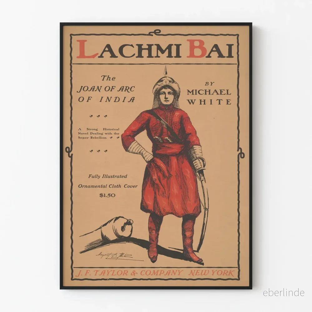 Vintageposter Lachmi Bai - Joan of Arc i Indien av Michael White
