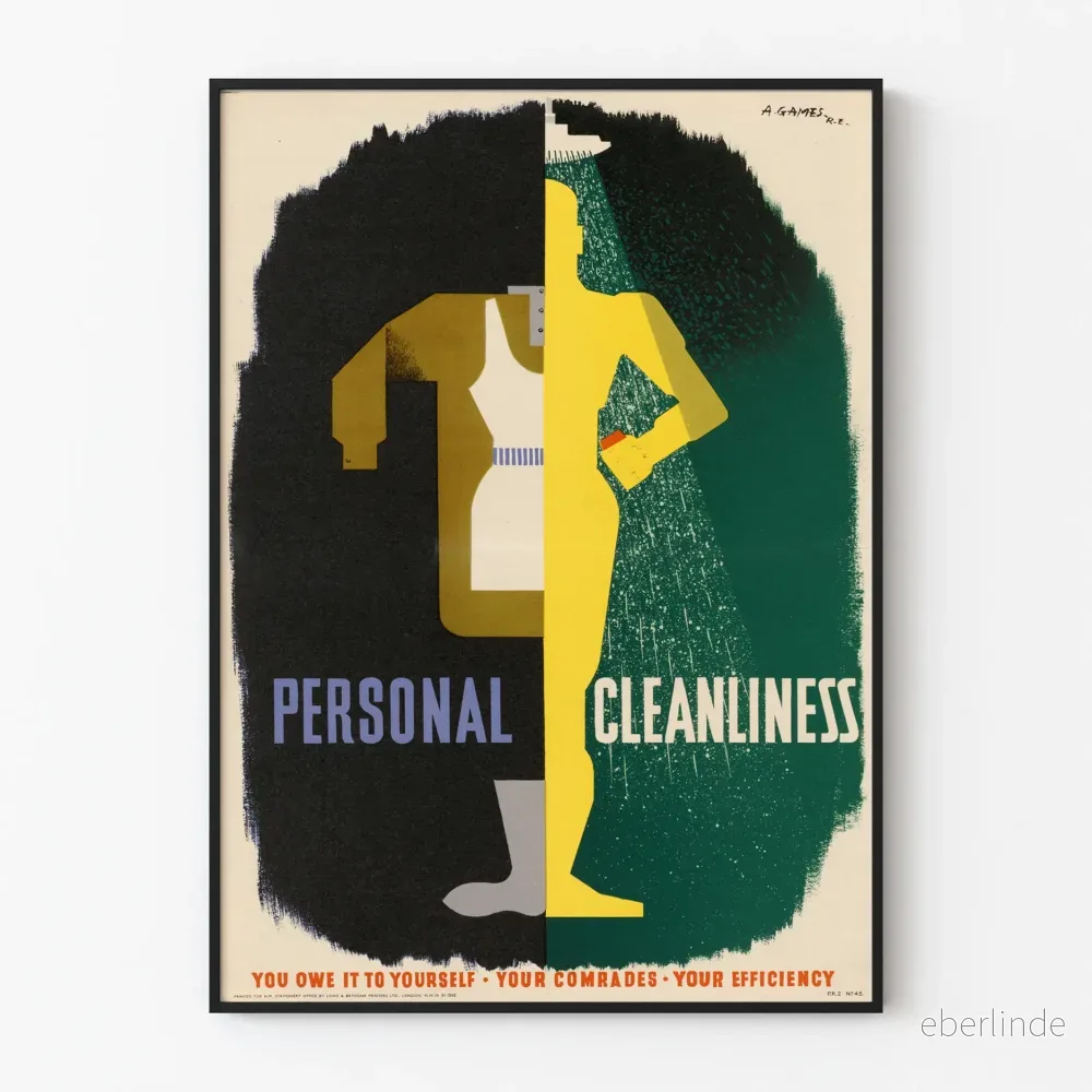 Vintage personligt affisch för renlighet och hygien