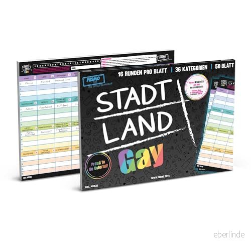 CRAZE PASMO City Land Gay A4 brädspel specialutgåva partyspel med roliga kategorier, festnöje för vuxna 4059779048238