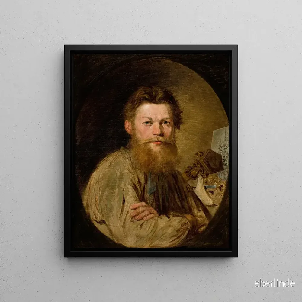 Målning Portrait av skulptören Kazimierz Wakulski - Antoni Kozakiewicz | Konsttryck