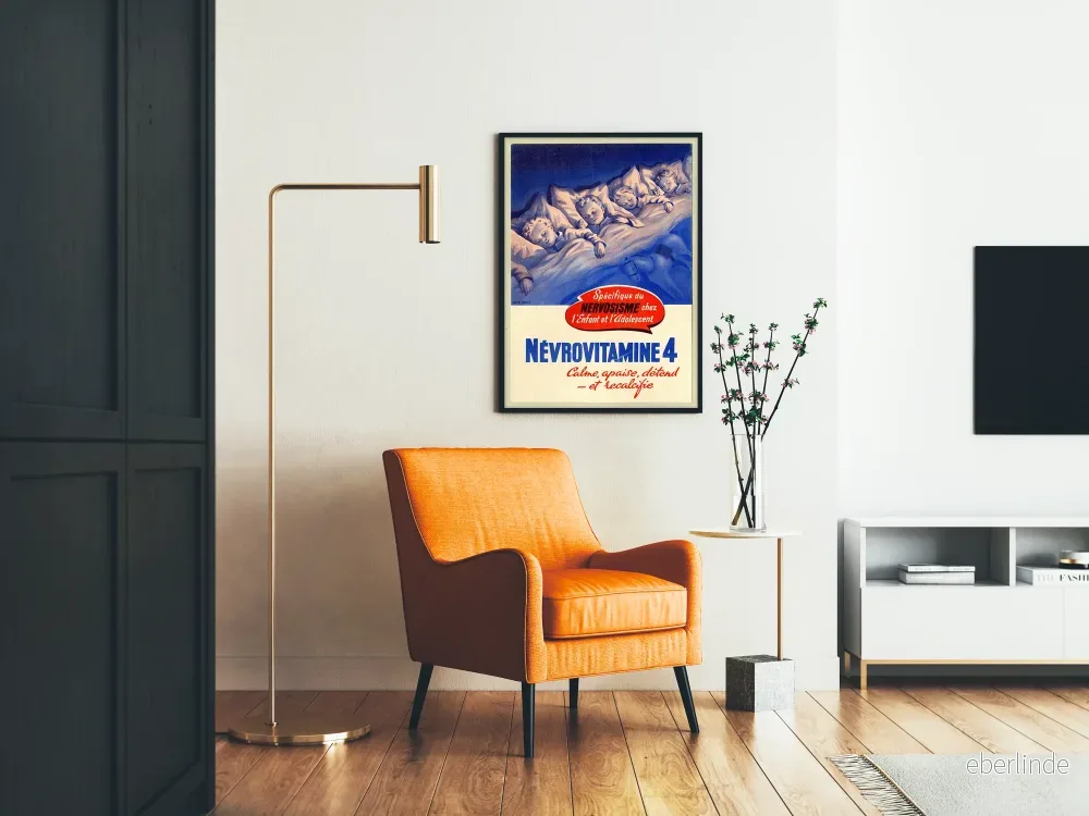 Vintageposter Nérovitamine 4 - Väggdekoration för sovande barn - Bild 2