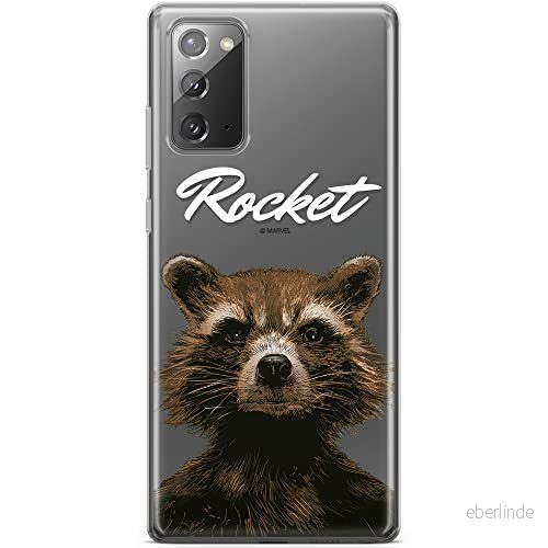 ERT GROUP mobiltelefonfodral för Samsung GALAXY NOTE 20 originalt och officiellt licensierat Marvel mönster Rocket 006 optimalt anpassad till formen på mobiltelefonen, gedeeltelijk transparant 5903040451373