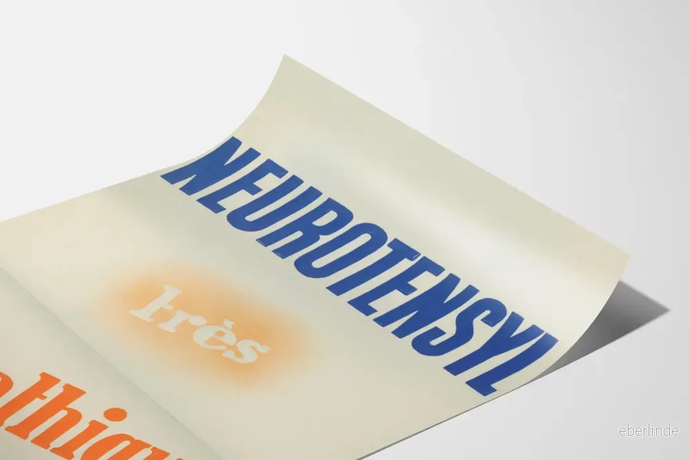 Vintageposter Neurotensyl väggdekoration med typografiskt motiv - Bild 3