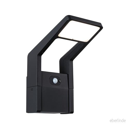Paulmann LED utomhusvägglampa Juntea, aluminium, antracit, sensor 4000870948590