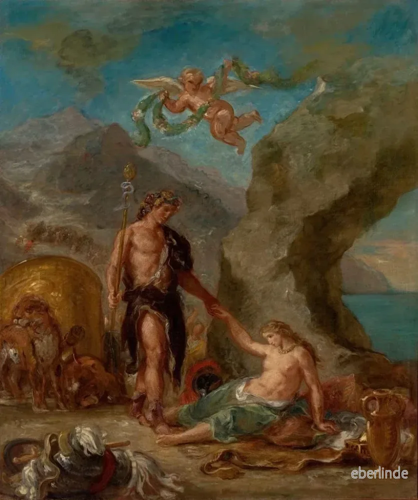 Målning Le Bacchus et Ariane d’automne - Eugène Delacroix | Konsttryck - Bild 2