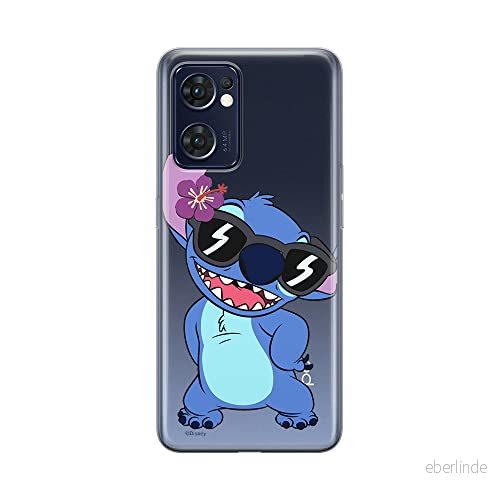 ERT GROUP mobiltelefonfodral för Oppo RENO 7 5G originalt och officiellt licensierat Disney mönster Stitch 007 optimalt anpassad till formen på mobiltelefonen, gedeeltelijk transparant 5905511305703