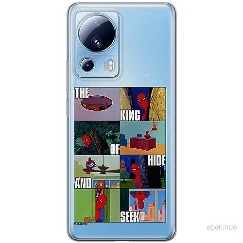 ERT GROUP mobiltelefonfodral för Xiaomi 13 LITE/CIVI 2 originalt och officiellt licensierat Marvel mönster Spider Man 031 optimalt anpassad till formen på mobiltelefonen, gedeeltelijk transparant 5905795008062