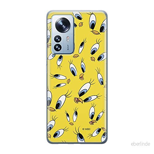 ERT GROUP mobiltelefonfodral för Xiaomi 12 PRO originalt och officiellt licensierat Looney Tunes mönster Tweety 006 optimalt anpassad till formen på mobiltelefonen, fodral tillverkad av TPU plast 5905511524401