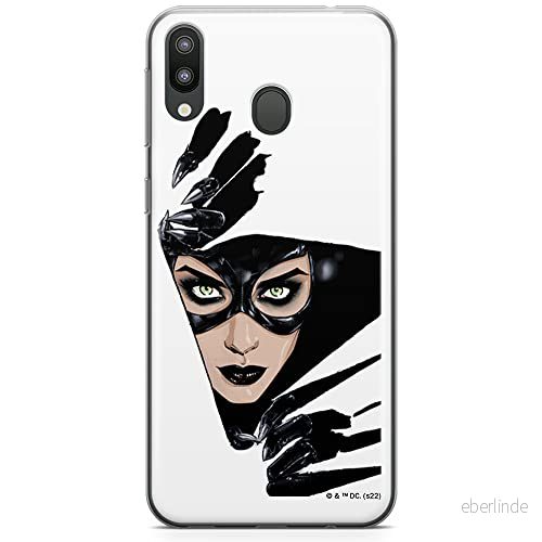 ERT GROUP mobiltelefonfodral för Samsung M20 originalt och officiellt licensierat DC mönster Catwoman 008 optimalt anpassad till formen på mobiltelefonen, fodral tillverkad av TPU plast 5905131555311