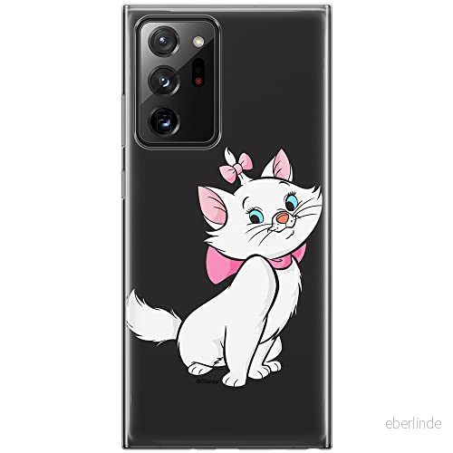 ERT GROUP mobiltelefonfodral för Samsung GALAXY NOTE 20 ULTRA originalt och officiellt licensierat Disney mönster Marie 007 optimalt anpassad till formen på mobiltelefonen, gedeeltelijk transparant 5905131129789