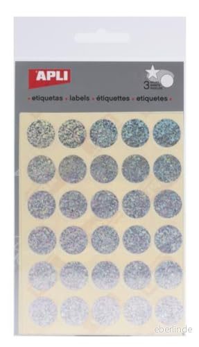 APLI Kids 11810 Runda klistermärkesväska Ø 20 mm holografiska 3 ark 8410782118107