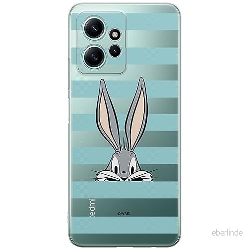 ERT GROUP mobiltelefonfodral för Xiaomi REDMI NOTE 12 4G originalt och officiellt licensierat Looney Tunes mönster Bugs 011 optimalt anpassad till formen på mobiltelefonen, gedeeltelijk transparant 5905511940270