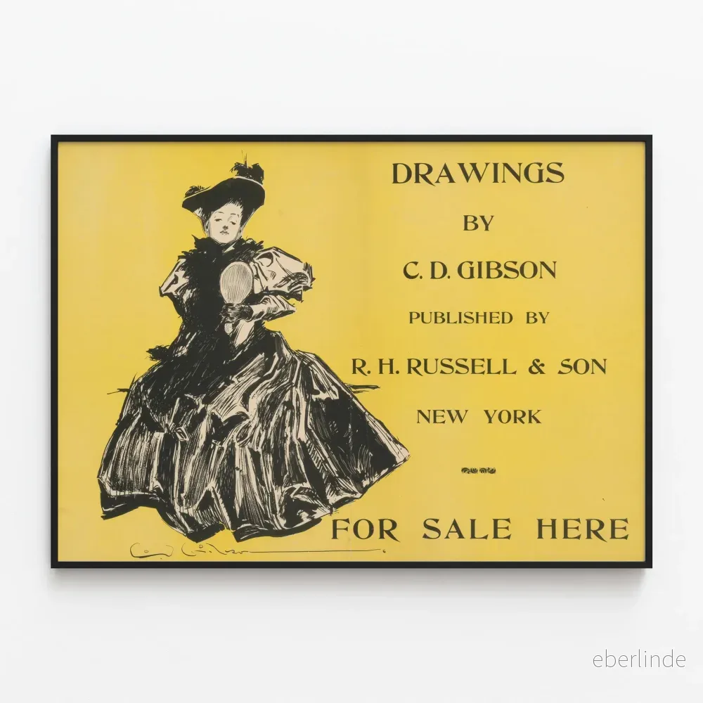 Vintageposter med teckningar av C.D. Gibson, New York Vintageposter med teckningar av C.D. Gibson, New York