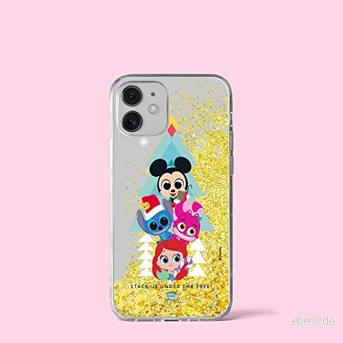 ERT GROUP mobiltelefonfodral för Apple Iphone 12/12 PRO originalt och officiellt licensierat Disney mönster Friends 001 Vit anpassad till formen på mobiltelefonen, med glitter overflow effekt 5903040376263