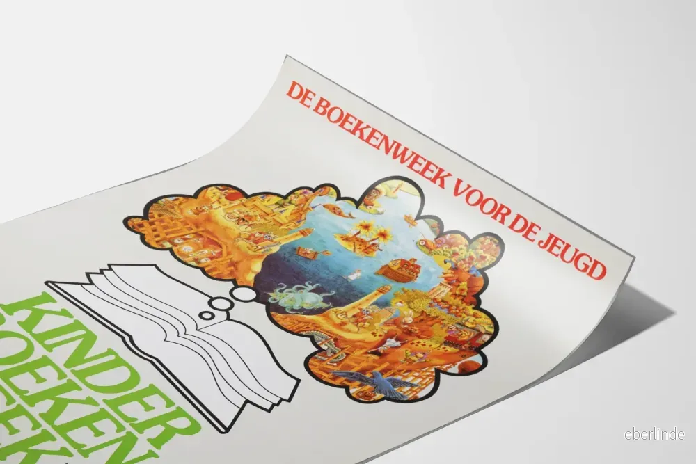 Vintageaffisch Kinderboekenweek 1982 - Poster för väggdekoration för barn - Bild 3