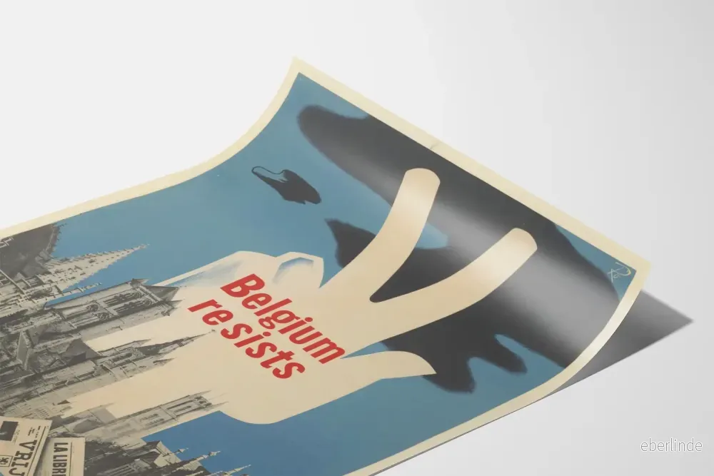Vintageposter Belgien Resists - Historisk Väggdekoration - Bild 3