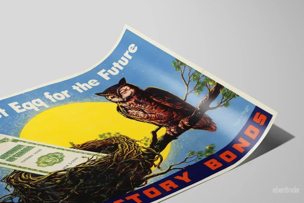 Vintageaffisch Your Nest Egg for the Future - Patriotisk väggdekoration - Bild 2